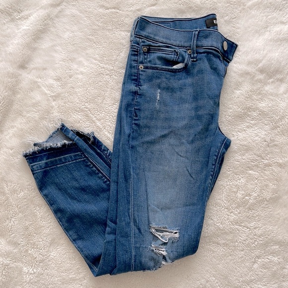 Express Cropped Jeans Mid Rise - Picture 1 of 6